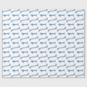 Tegel Design van Delft Blue Dachshunds Cadeaupapier (Vlak)
