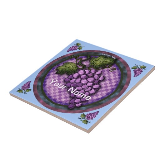 Tegel druiven tegeltje (Zijkant)