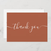 Tegel Eenvoudig Moderne Elegante Script Bedankkaart (Voorkant / Achterkant)