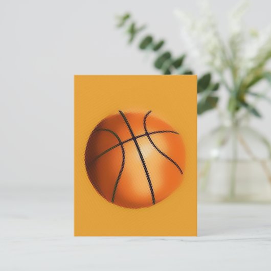 Tegel Effect Basketbal Briefkaart (Staand voorkant)