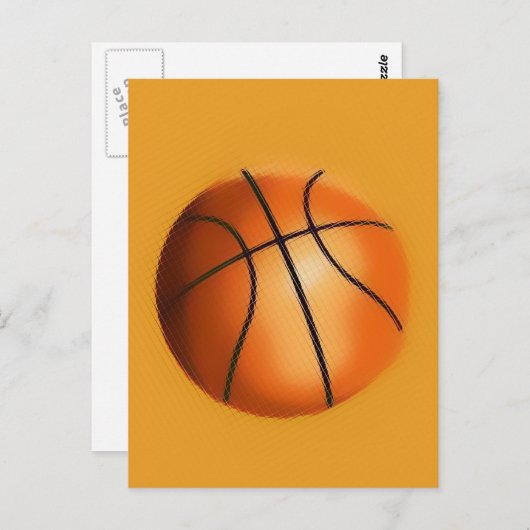 Tegel Effect Basketbal Briefkaart (Voorkant / Achterkant)