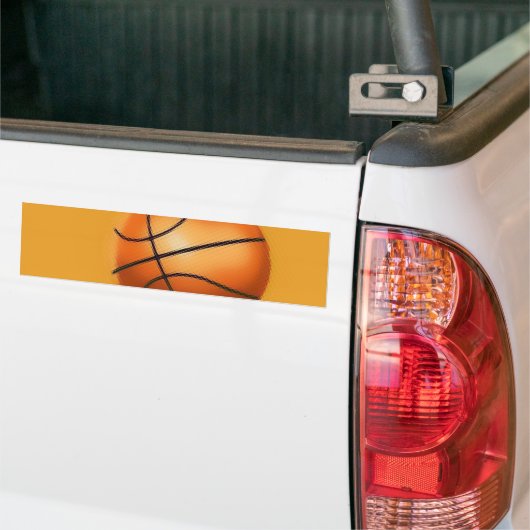Tegel Effect Basketbal Bumpersticker (Op Truck)