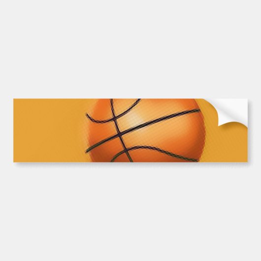 Tegel Effect Basketbal Bumpersticker (Voorkant)