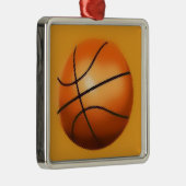 Tegel Effect Basketbal Metalen Ornament (Rechts)