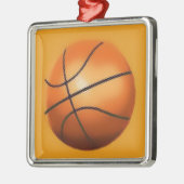 Tegel Effect Basketbal Metalen Ornament (Links)