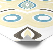 Tegel en beige mandala-patroon met aardetinten poster (Hoek)