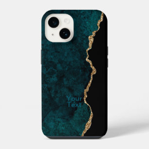 Tegel en goud agaat iPhone 14 hoesje