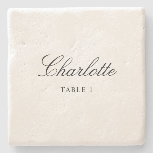Tegel Escort Kaart Unique Elegant Wedding Place Ca Stenen Onderzetter (Voorkant)