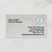 Tegel Floor Style Logo Information Company Busines Visitekaartje (Voorkant)