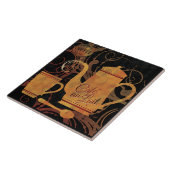 Tegel Flourned Coffee Service Cafe au Lait Tegeltje (Zijkant)