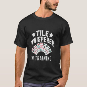 Tegel fluisteraar in opleiding Tegel spel Mahjong T-shirt