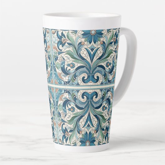  Tegel Foliage Design Latte Mok (Rechterhoek)