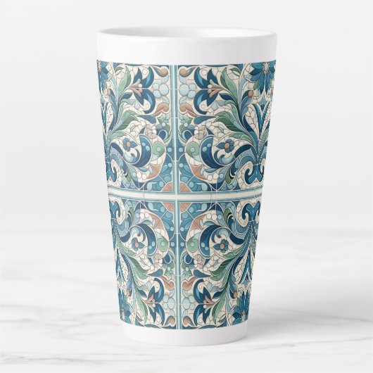  Tegel Foliage Design Latte Mok (Voorkant)