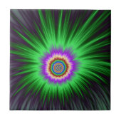 Tegel Green Star Burst Tegeltje (Voorkant)
