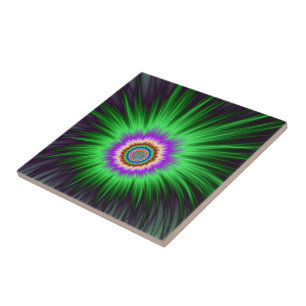 Tegel Green Star Burst Tegeltje