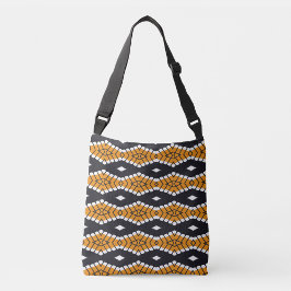 Tegel Grid Tote Crossbody Tas