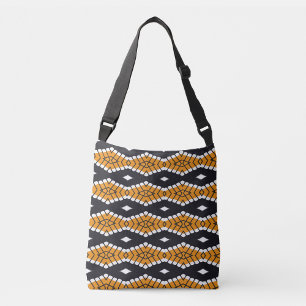 Tegel Grid Tote Crossbody Tas