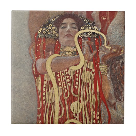 TEGEL : GUSTAV KLIMT : HYGIEE : 1907 TEGELTJE (Voorkant)