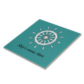 Tegel - Helm met Ship Name Tegeltje (Zijkant)