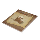 Tegel landkaarsen tegeltje (Zijkant)