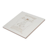 TEGEL : leONARDO DA VINCI : VITRUVIAN MAN Tegeltje (Zijkant)