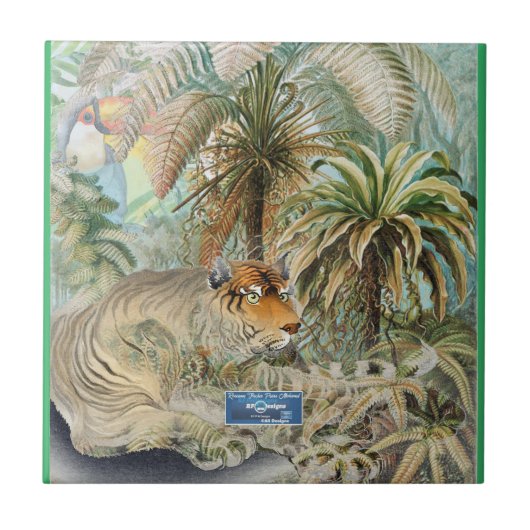 Tegel Lichtgroen (Oerwoud Fever) RFPMDesigns©️2024 Tegeltje (Voorkant)