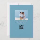 Tegel lijst eenvoudige Grieks blauw foto bestemmin Save The Date (Achterkant)