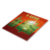 tegel "Lovely Los Angeles" Tegeltje (Zijkant)