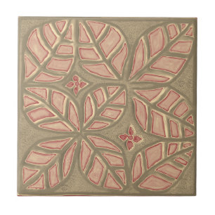 Tegel, Mauve en gedempte Avocado keramische Tegel Tegeltje