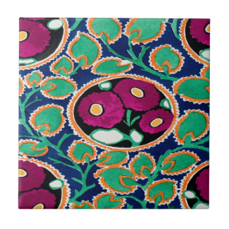 tegel met art deco bloemen tegeltje