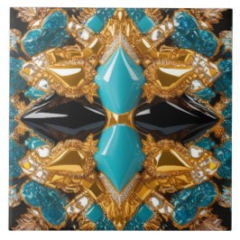 Tegel met Bahama's Kleuren Modern Design Tegeltje