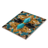 Tegel met Bahama's Kleuren Modern Design Tegeltje (Zijkant)