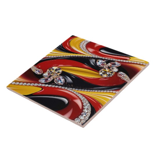 Tegel met Belgian Colours Modern Design Tegeltje (Zijkant)