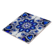 Tegel met Blauw Wit Kleuren Modern Design Tegeltje (Zijkant)