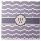 Tegel met bloemige zigzag tegeltje (Voorkant)