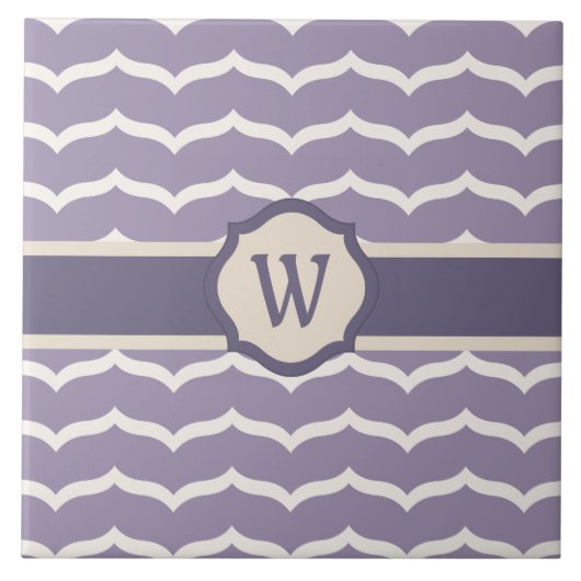 Tegel met bloemige zigzag tegeltje (Voorkant)