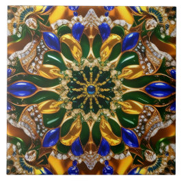 Tegel met Brazilië Kleuren Modern Design Tegeltje