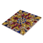 Tegel met Colombia Kleuren Modern Design Tegeltje (Zijkant)