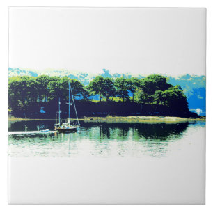 tegel met cruiseschip tegeltje