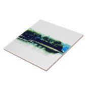 tegel met cruiseschip tegeltje (Zijkant)