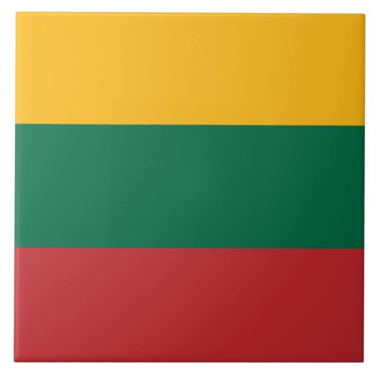 Tegel met de vlag van Litouwen Tegeltje (Voorkant)