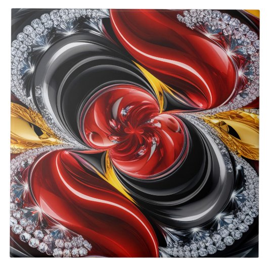 Tegel met Duitse kleuren Modern Design Tegeltje (Voorkant)