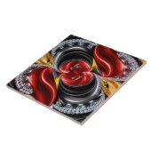 Tegel met Duitse kleuren Modern Design Tegeltje (Zijkant)