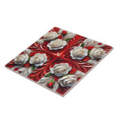 Tegel met Engels Rozen Design Tegeltje (Zijkant)