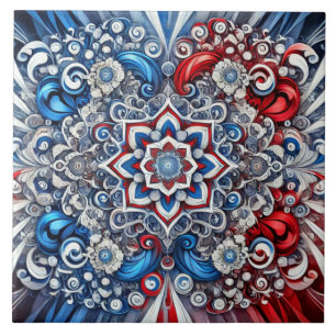 Tegel met Franse kleuren Modern Design Tegeltje