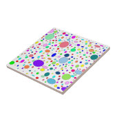 Tegel met gekleurde bubbels tegeltje (Zijkant)