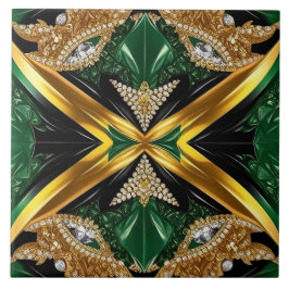 Tegel met Jamaicaanse kleuren Modern Design Tegeltje