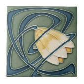 tegel met jugendstill afbeelding tegeltje (Voorkant)