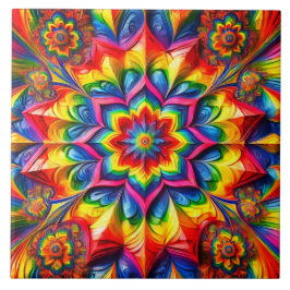 Tegel met LGBTQ kleuren Modern Design Tegeltje