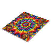 Tegel met LGBTQ kleuren Modern Design Tegeltje (Zijkant)